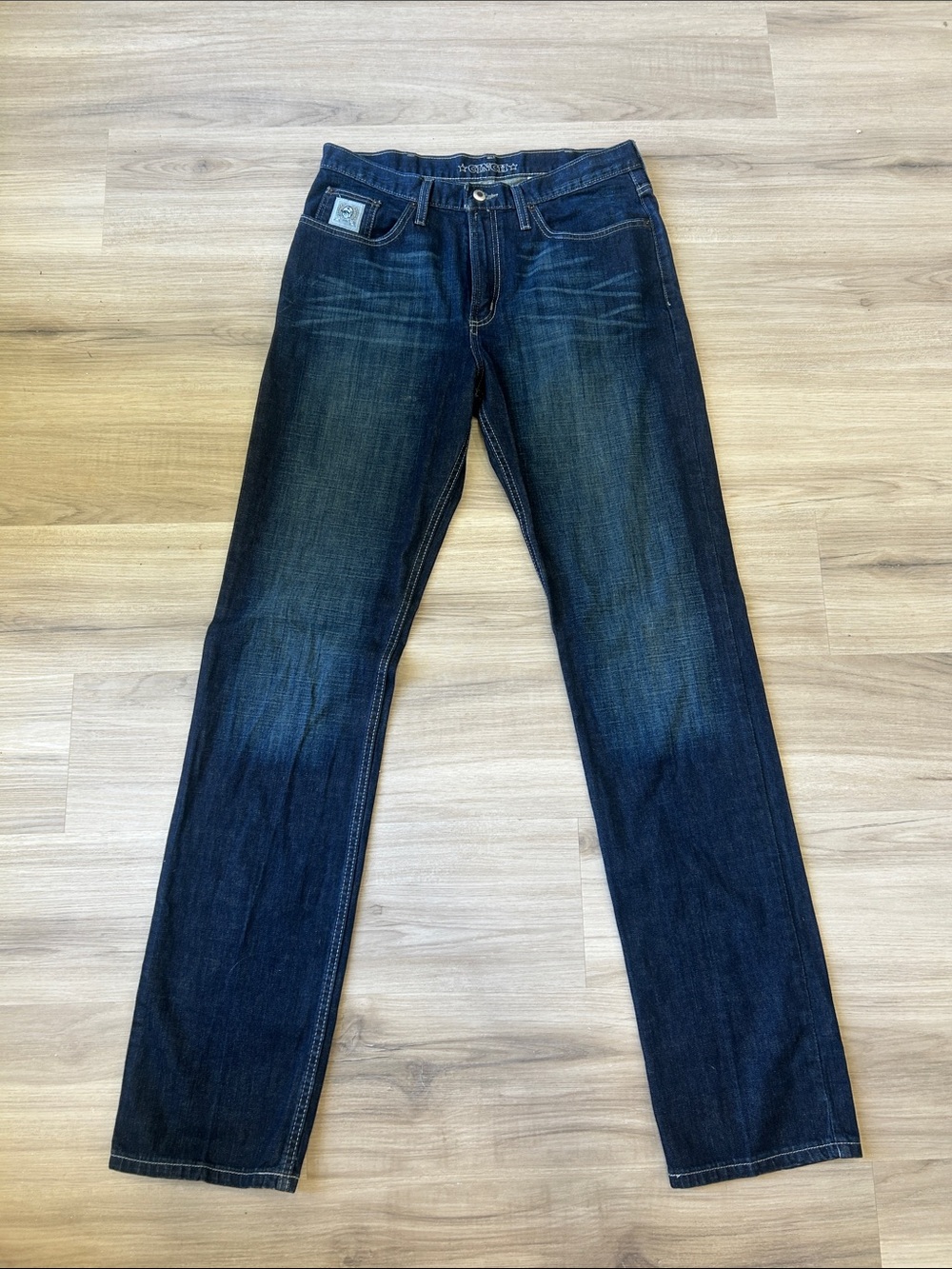 CINCH Mens Stretch Dark Wash Denim Jeans 32x36 Western Cowboy